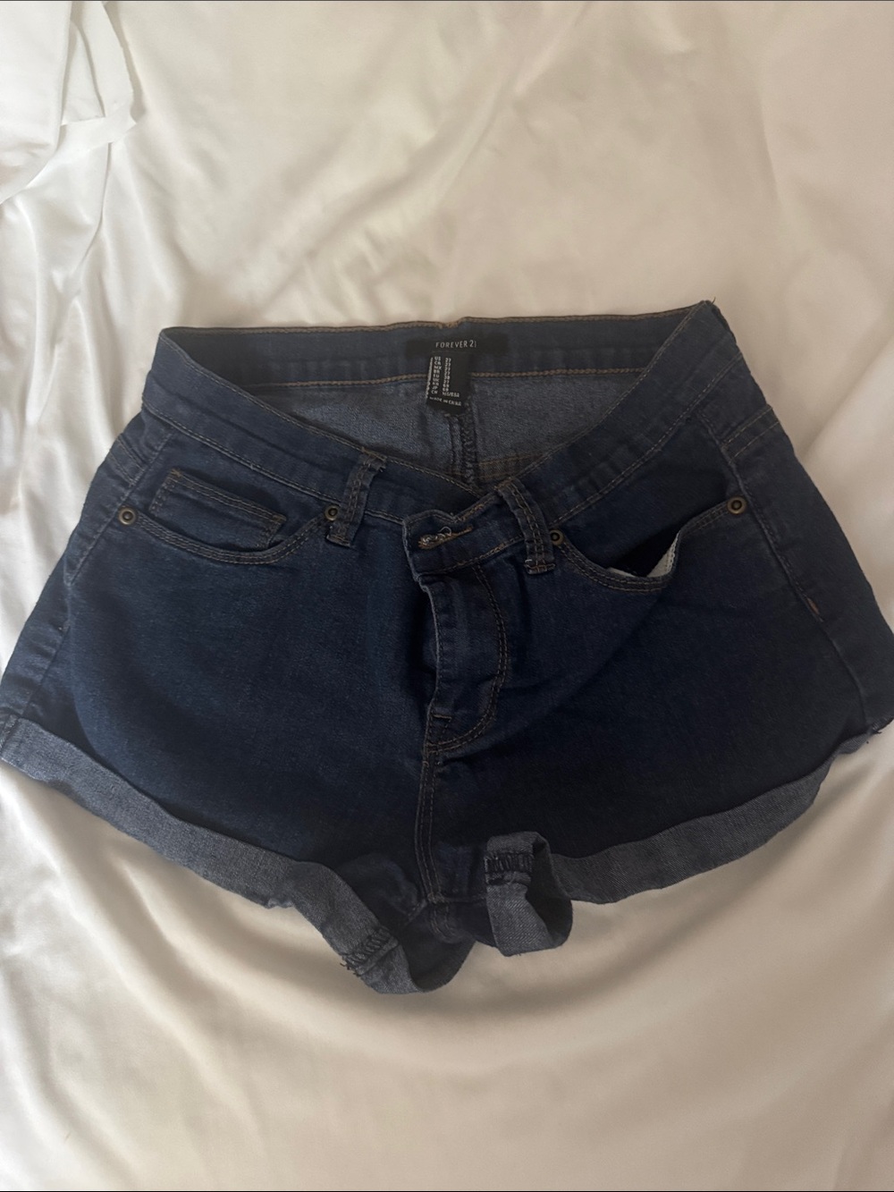 Forever 21 Dark Wash Denim very short shorts